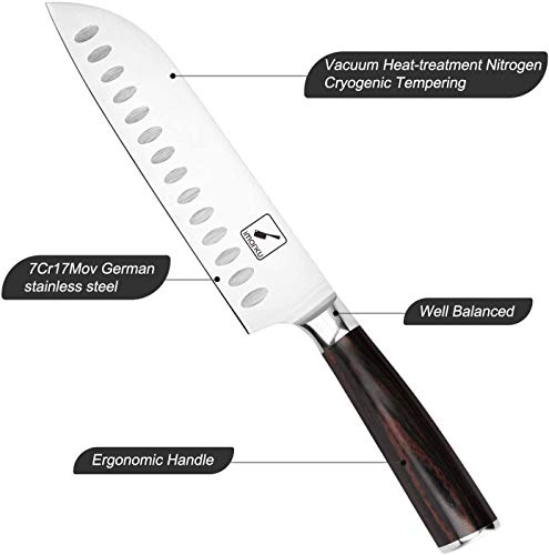 imarku 7 Inch Ultra Sharp Santoku Chef Knife