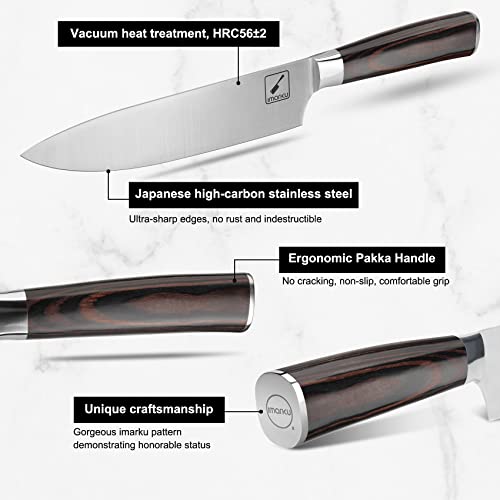 imarku 16-Piece Premium Japan Stainless Steel Knife Set