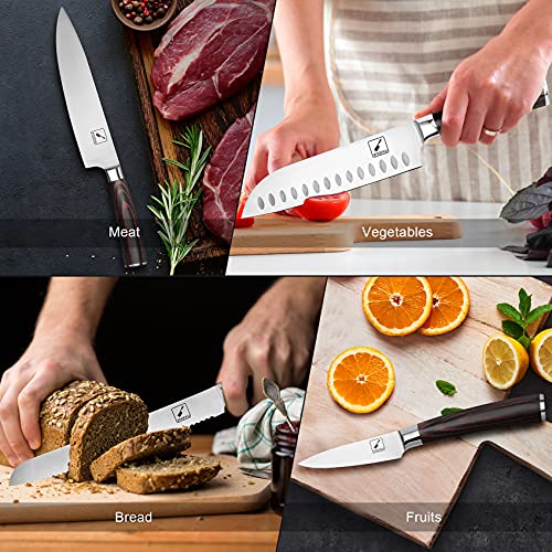 imarku 16-Piece Premium Japan Stainless Steel Knife Set