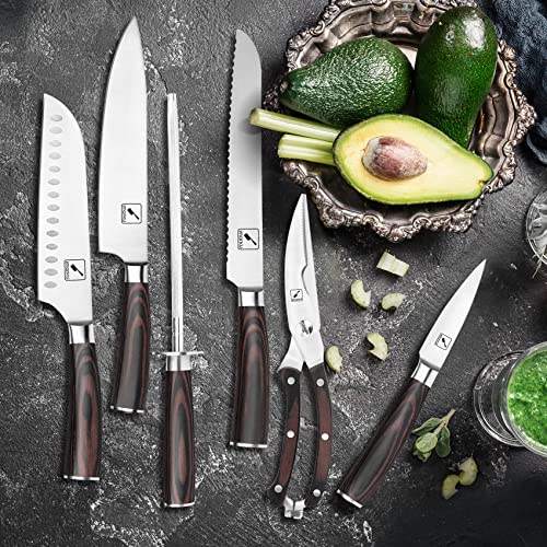 imarku 16-Piece Premium Japan Stainless Steel Knife Set