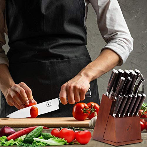 imarku 16-Piece Premium Japan Stainless Steel Knife Set
