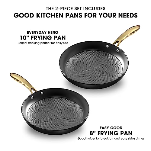 Imarku Non Stick Cast Iron Skillets Set