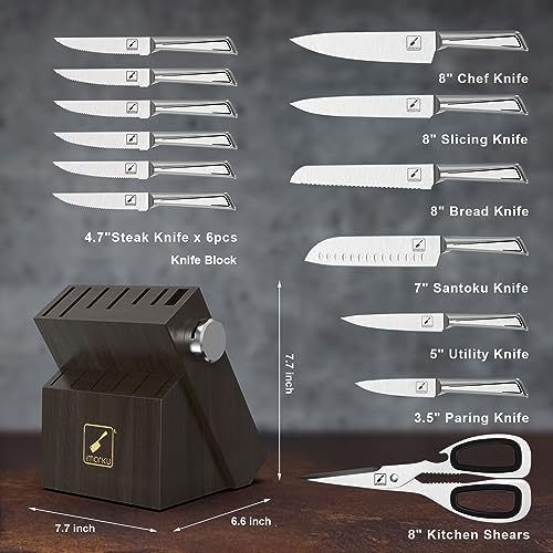 imarku 14 PCS Japanese Stainless Steel Knife Set