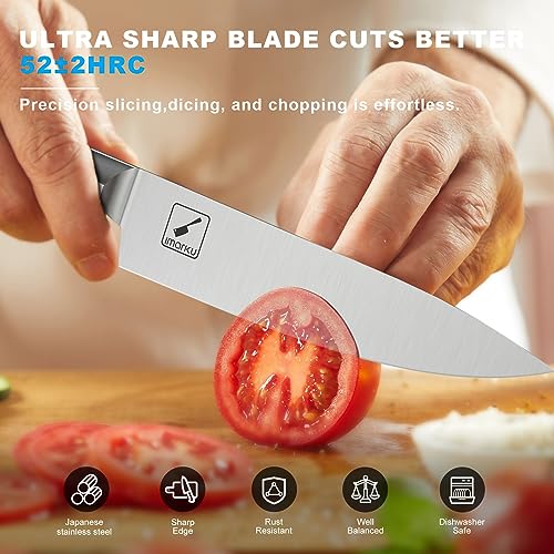 imarku 14 PCS Japanese Stainless Steel Knife Set