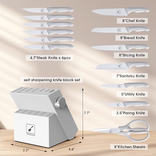imarku 14-Piece Knife Set with Built-in Sharpener