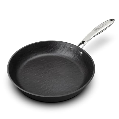 imarku 12 inch Non Stick Frying Pan with Stainless Steel Handle