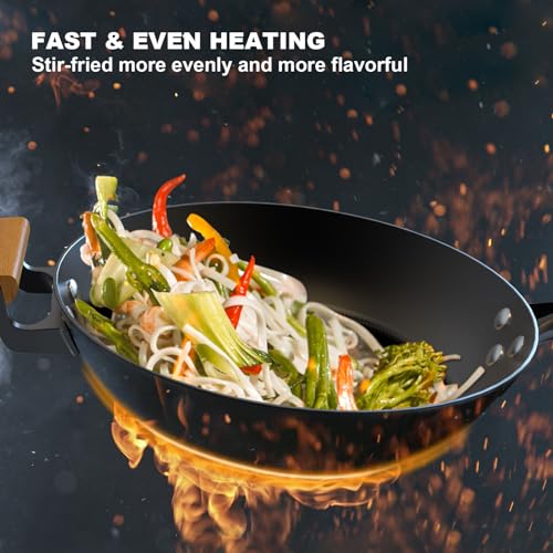 imarku 12.6 inch NonStick Wok Pan:UIButtonTypeCustom