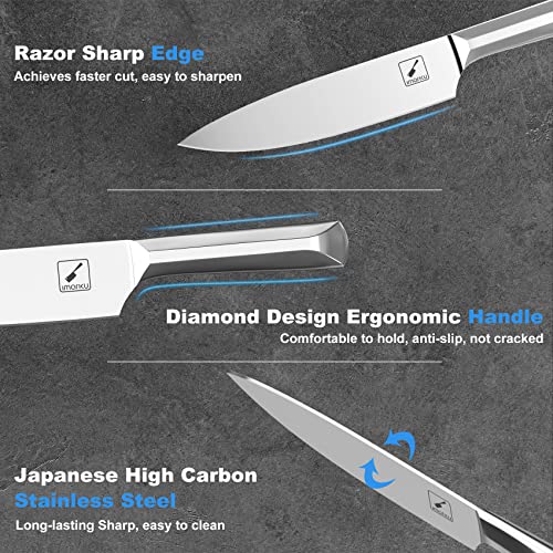 imarku 16-Piece Japanese Stainless Steel Knife Block Set