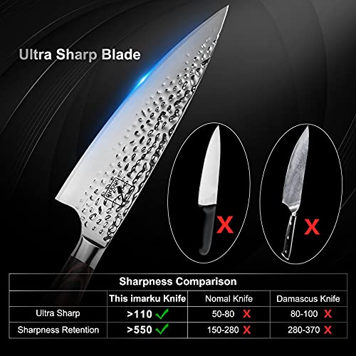 imarku 8" Damascus Chef Knife, Ultra Sharp, Japanese Steel