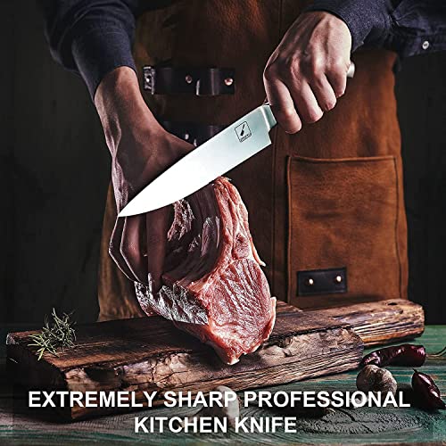 imarku 15-Piece High Carbon Steel Knife Set