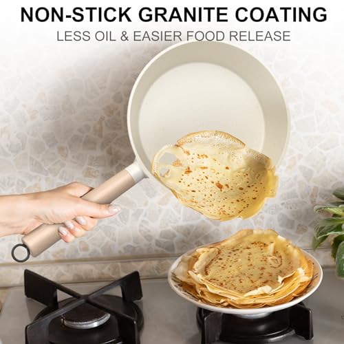 imarku Granite Non Stick 9.5" Frying Pan, Professional Cookware