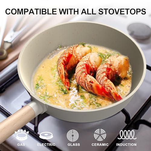 imarku Granite Non Stick 9.5" Frying Pan, Professional Cookware