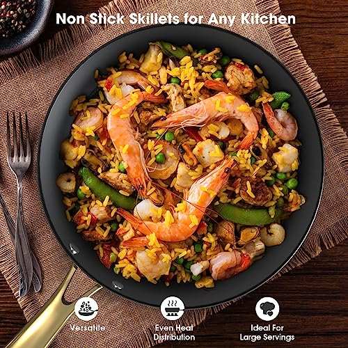 imarku Non Stick Cast Iron Skillet Set