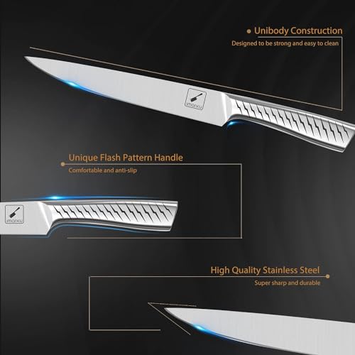 Imarku 14-Piece Premium Knife Set with Sharpener, Black