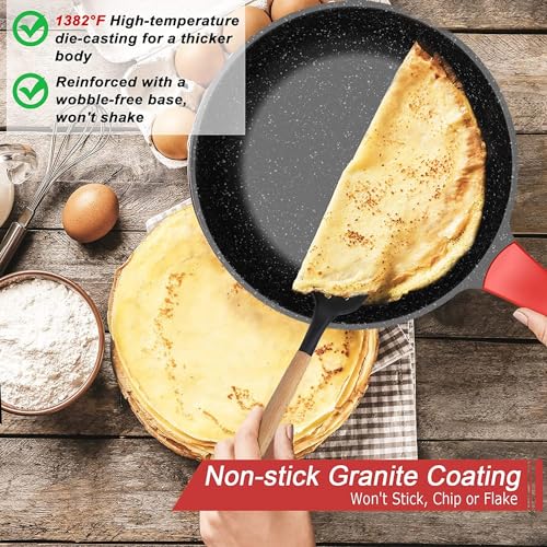 Imarku 11-Piece Nonstick Cookware Set with Steamer, Induction