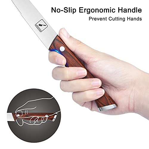 imarku Set of 6 Japanese HC Serrated Steak Knives