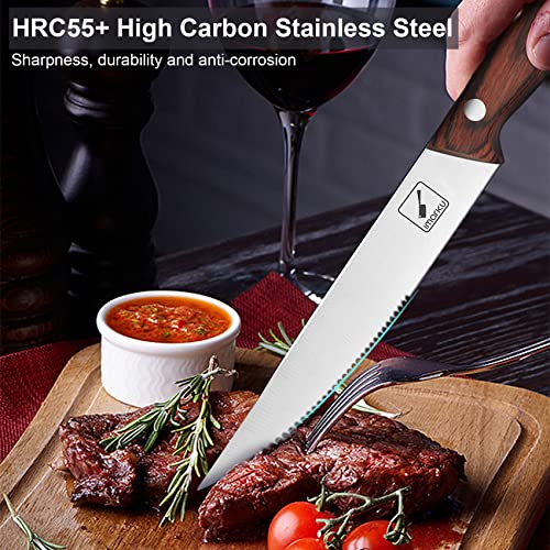 imarku Steak Knives Set of 8, Stainless Steel