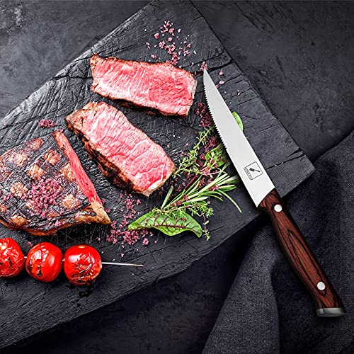 imarku Set of 6 Japanese HC Serrated Steak Knives