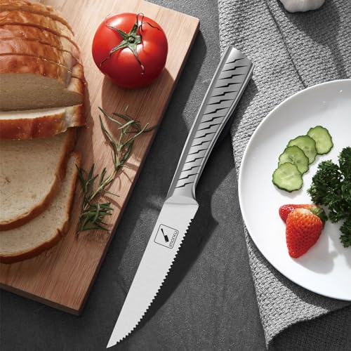 imarku Serrated Steak Knives Set of 6