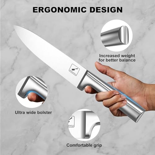 imarku 20PCS Japanese Stainless Steel Knife Set with Block