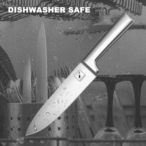 imarku 20PCS Japanese Stainless Steel Knife Set with Block