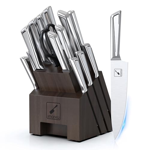 imarku 16-Piece Premium Japanese Stainless Steel Knife Set