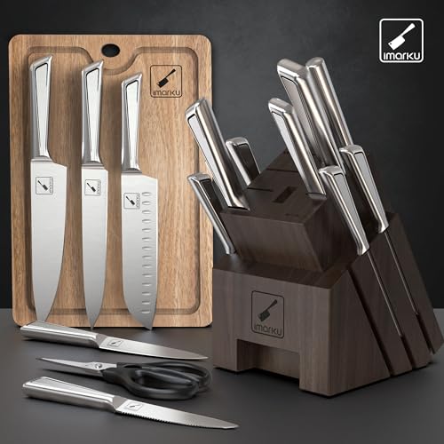 imarku 16-Piece Premium Japanese Stainless Steel Knife Set