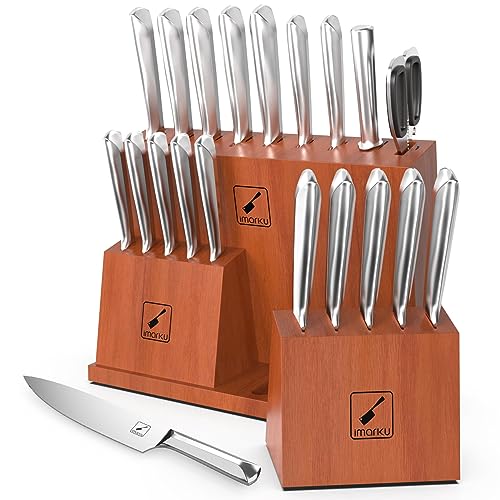 imarku 20-Piece Knife Set with Sharpener and Block