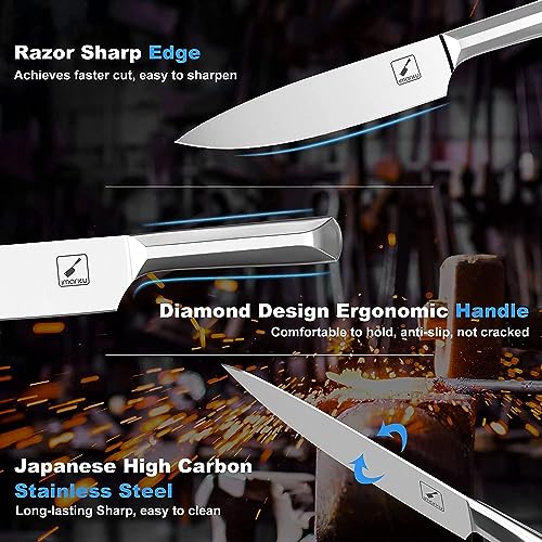 imarku 20-Piece Knife Set with Sharpener and Block