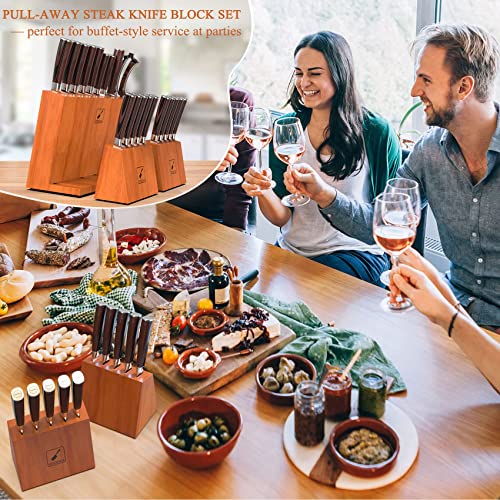 imarku 20-Piece Premium Japanese Steel Knife Set with Block