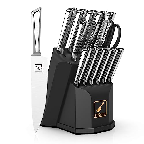 imarku 16 PCS Knife Set with Block
