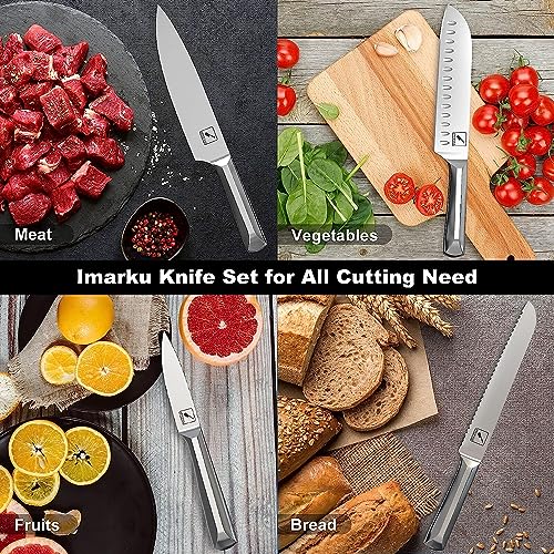 imarku 20-Piece Knife Set with Sharpener and Block