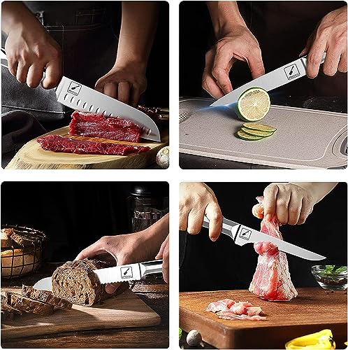 imarku 20-Piece Knife Set with Sharpener and Block