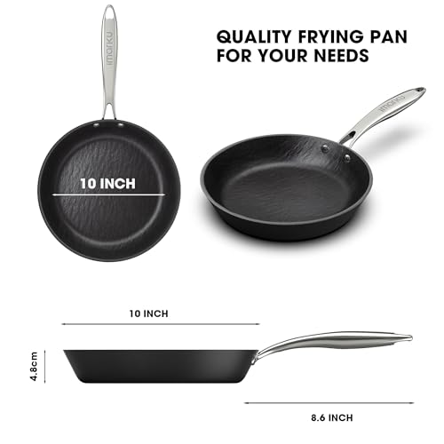 imarku 10 inch Nonstick Frying Pan with Stainless Steel Handle
