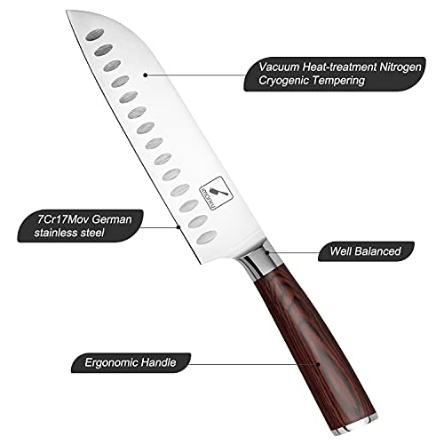 imarku 7" Santoku Knife: Ultra Sharp Japanese Chef Knife