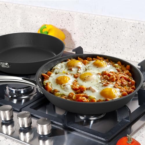 imarku 10 inch Nonstick Frying Pan with Stainless Steel Handle