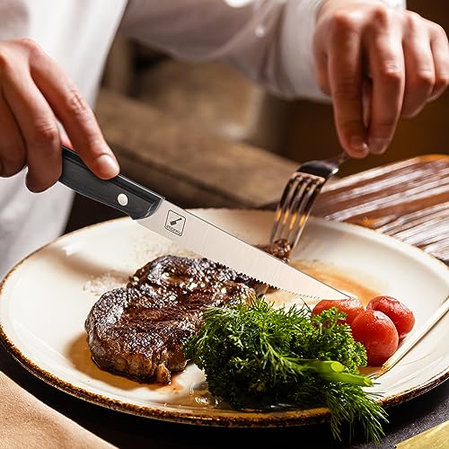 Imarku 8-Piece Steak Knife Set with Pakkawood Handle
