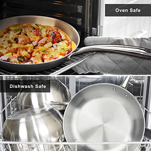 Imarku 12 Inch Stainless Steel Frying Pan