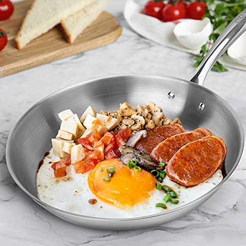 Imarku 12 Inch Stainless Steel Frying Pan