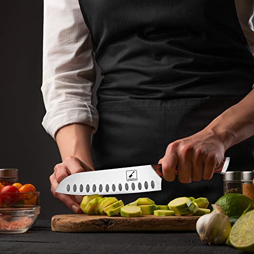 imarku 7 Inch German HC Santoku Kitchen Knife
