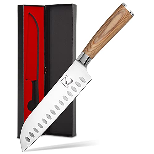 Imarku Santoku Knife - 7" Ultra Sharp Japanese Chef