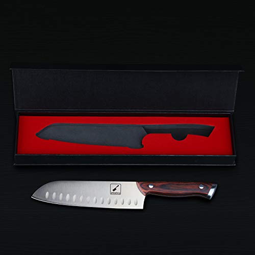 imarku 7 Inch German HC Santoku Kitchen Knife