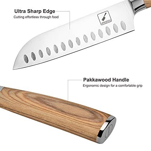 Imarku Santoku Knife - 7" Ultra Sharp Japanese Chef