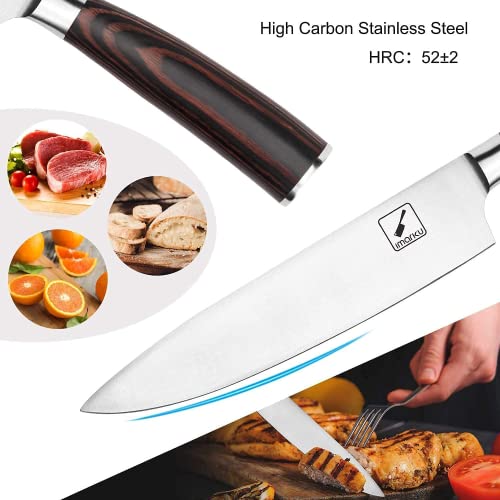 imarku 16-Piece Premium Japan Steel Knife Set with Block
