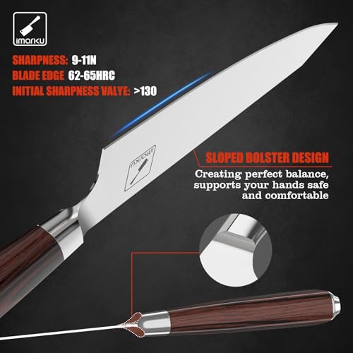 imarku Damascus 8 Inch Japanese Chef Knife, Super Sharp