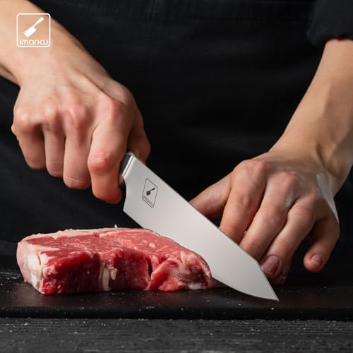 imarku Damascus 8 Inch Japanese Chef Knife, Super Sharp