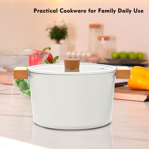 Imarku 6 Quart Nonstick Stock Pot with Lid