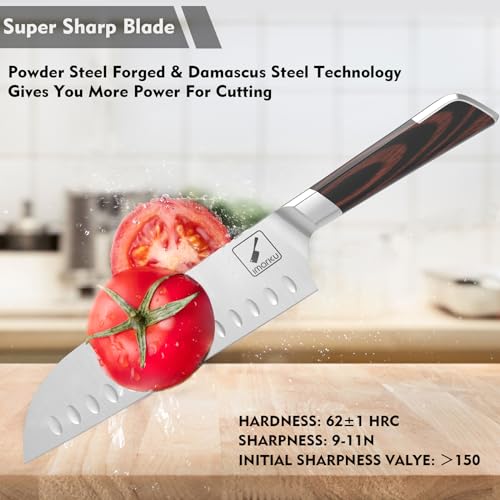 imarku Damascus Chef Knife 7 Inch for Cooking