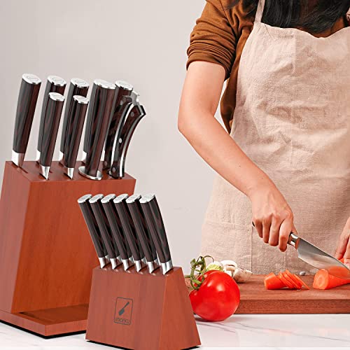 imarku Professional 16PCS Knife Set with Block and Sharpener