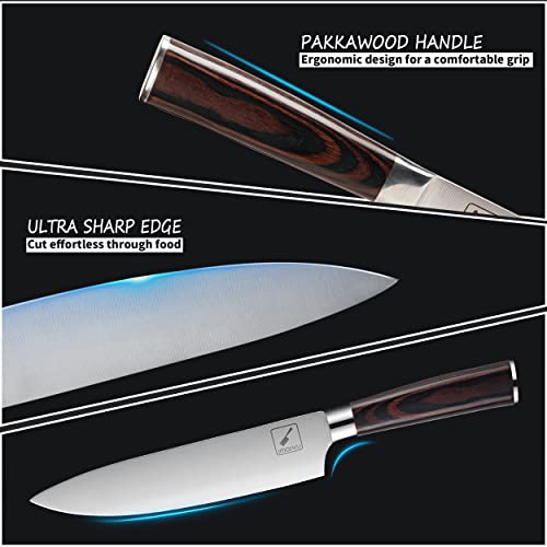 imarku Professional 16PCS Knife Set with Block and Sharpener